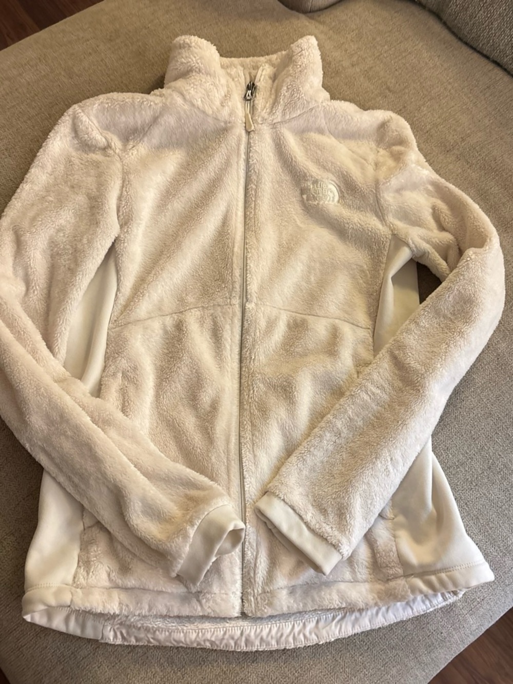 The North Face Women's Cream Plush Zip-Up Fleece Jacket